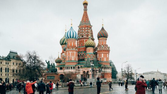 Saint Basil's Cathedral. Church in Red Square in Moscow, Russia (nearby the Kremlin). The cathedral foreshadowed the climax of Russian national architecture in the 17th century.