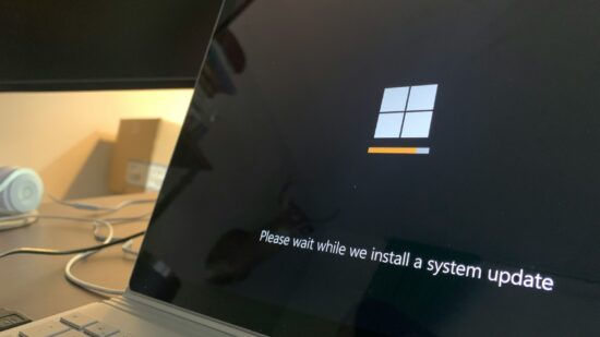 Microsoft Windows update screen