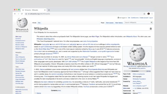 Wikipedia for desktop