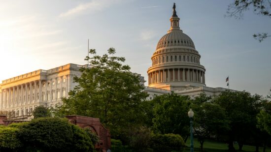 Sunrise at the US Capitol in Washington DC